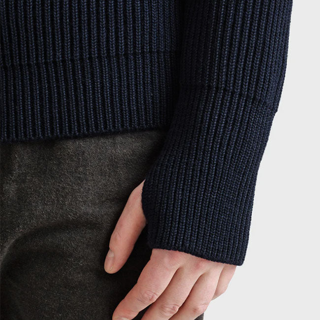 ANDERSEN-ANDERSEN アンデルセンアンデルセン NAVY CREWNECK 5GG インディゴ ネイビー クルーネック ニットセーター メンズ レディース