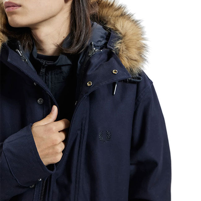FRED PERRY フレッドペリー フィッシュテール ミリタリー モッズコート J4569 ファー付き モッズパーカー メンズ