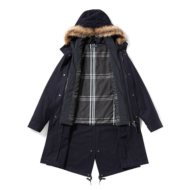 FRED PERRY フレッドペリー フィッシュテール ミリタリー モッズコート J4569 ファー付き モッズパーカー メンズ