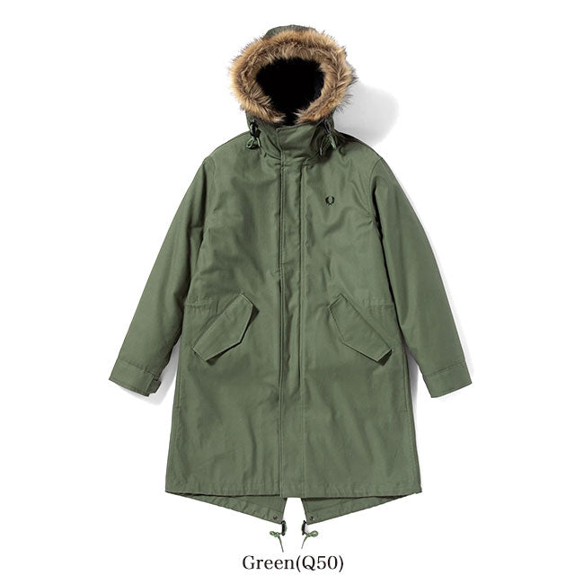FRED PERRY フレッドペリー フィッシュテール ミリタリー モッズコート J4569 ファー付き モッズパーカー メンズ