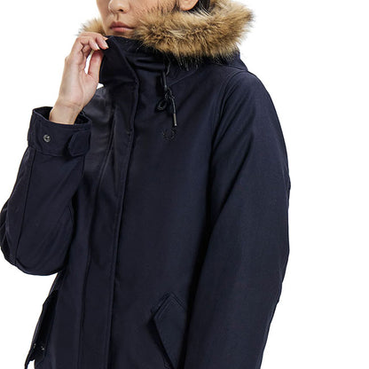 FRED PERRY フレッドペリー フィッシュテール ミリタリー モッズコート J4132 ファー付き モッズパーカー レディース