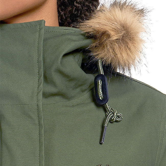 FRED PERRY フレッドペリー フィッシュテール ミリタリー モッズコート J4132 ファー付き モッズパーカー レディース