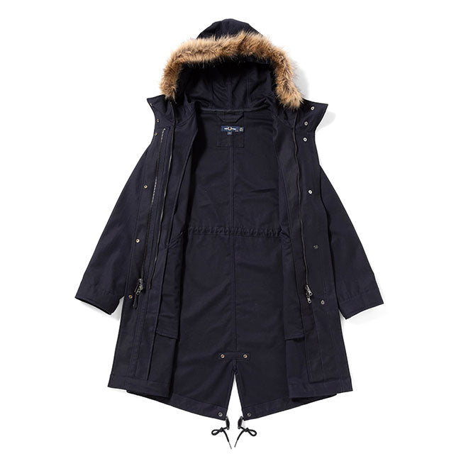 FRED PERRY フレッドペリー フィッシュテール ミリタリー モッズコート J4132 ファー付き モッズパーカー レディース