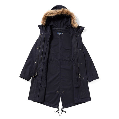 FRED PERRY フレッドペリー フィッシュテール ミリタリー モッズコート J4132 ファー付き モッズパーカー レディース