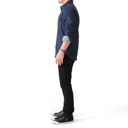 DENHAM デンハム AXEL SHIRT IC シザーロゴ アクセル ストレッチ デニムシャツ 01-21-10-43-030 長袖シャツ メンズ