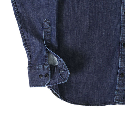 DENHAM デンハム AXEL SHIRT IC シザーロゴ アクセル ストレッチ デニムシャツ 01-21-10-43-030 長袖シャツ メンズ