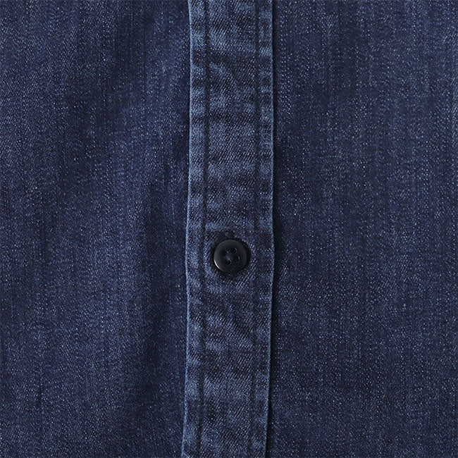 DENHAM デンハム AXEL SHIRT IC シザーロゴ アクセル ストレッチ デニムシャツ 01-21-10-43-030 長袖シャツ メンズ