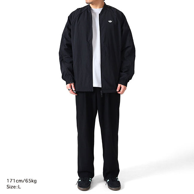 adidas originals アディダスオリジナルス ADILENIUM アディレニウム オーバーサイズ スーパースター トラックトップ JX1618 黒 ブラック ナイロンジャケット メンズ