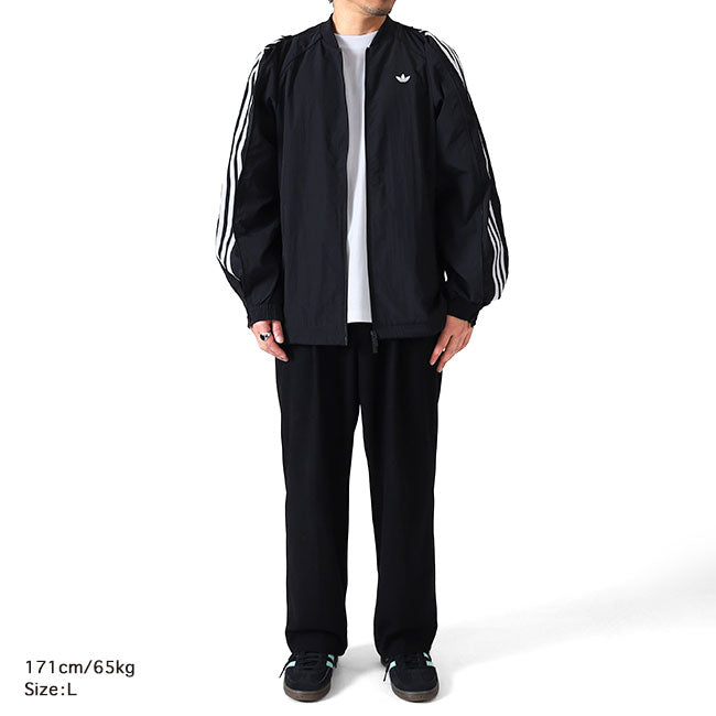 adidas originals アディダスオリジナルス ADILENIUM アディレニウム オーバーサイズ スーパースター トラックトップ JX1618 黒 ブラック ナイロンジャケット メンズ