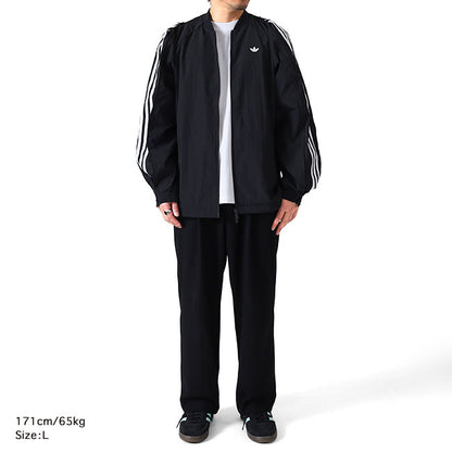 adidas originals アディダスオリジナルス ADILENIUM アディレニウム オーバーサイズ スーパースター トラックトップ JX1618 黒 ブラック ナイロンジャケット メンズ