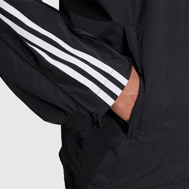 adidas originals アディダスオリジナルス ADILENIUM アディレニウム オーバーサイズ スーパースター トラックトップ JX1618 黒 ブラック ナイロンジャケット メンズ