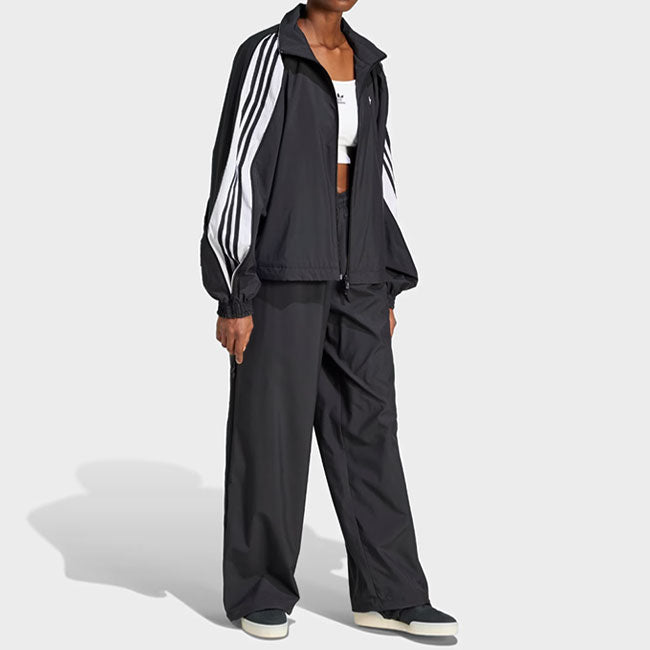 adidas originals アディダスオリジナルス ADILENIUM アディレニウム スタンドカラー ジップ トラックトップ JX9204 黒 ブラック ジャージ レディース