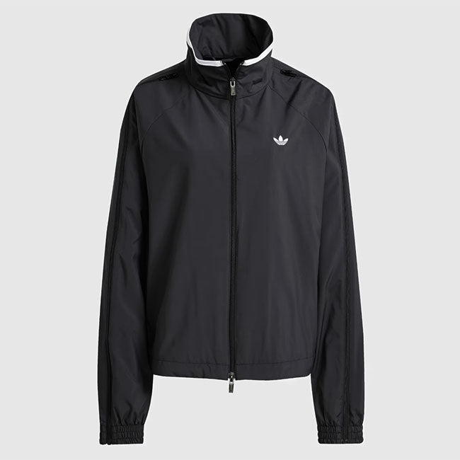 adidas originals アディダスオリジナルス ADILENIUM アディレニウム スタンドカラー ジップ トラックトップ JX9204 黒 ブラック ジャージ レディース