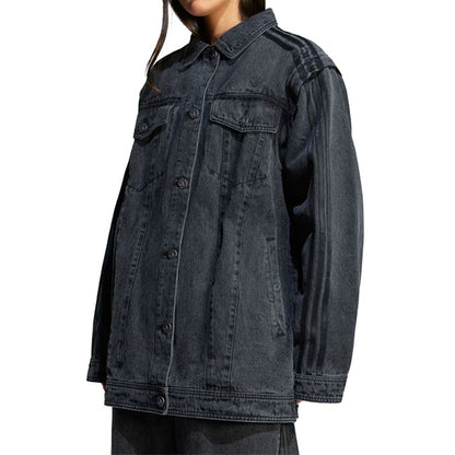 adidas originals アディダスオリジナルス ADILENIUM アディレニウム デニムシャツジャケット JY8882 黒 ブラック デニムジャケット Gジャン レディース