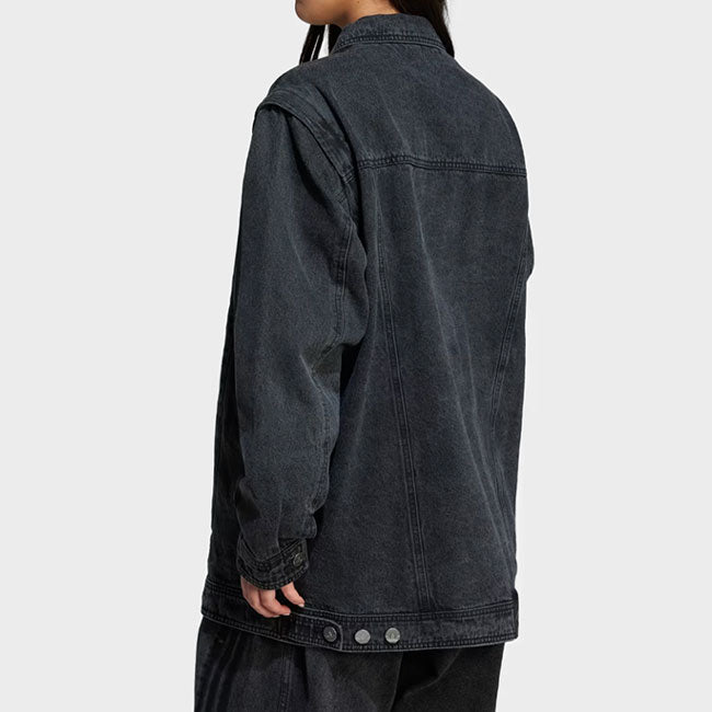 adidas originals アディダスオリジナルス ADILENIUM アディレニウム デニムシャツジャケット JY8882 黒 ブラック デニムジャケット Gジャン レディース