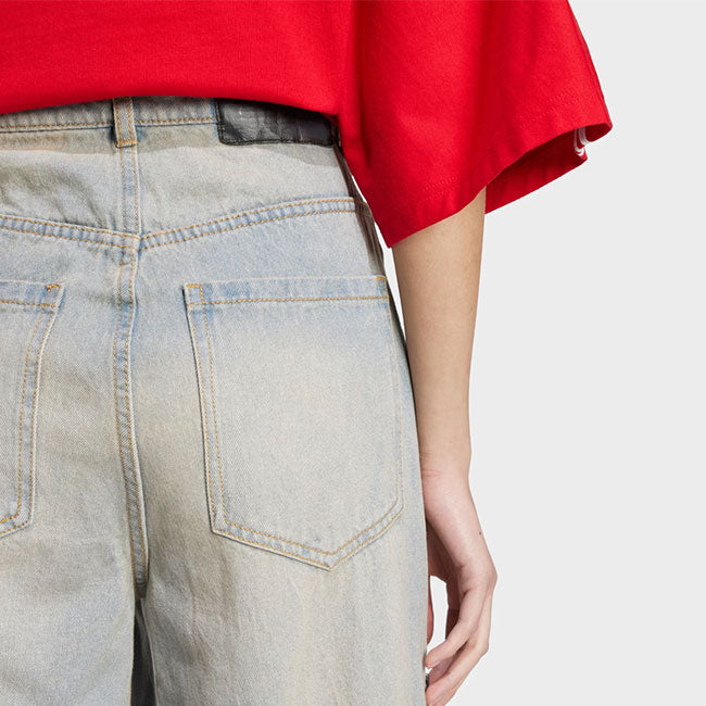 adidas originals アディダスオリジナルス ADILENIUM アディレニウム ジップ ウォッシュドデニムパンツ JX9210 インディゴ ジーパン ジーンズ レディース