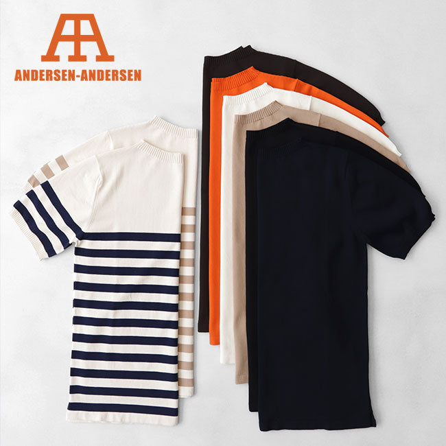 ANDERSEN-ANDERSEN アンデルセンアンデルセン RIGGER 12ゲージ ハイゲージ ニットTシャツ AA1911006 (メンズ レディース)