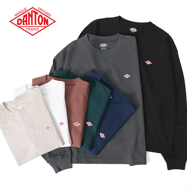 DANTON ダントン ワッペンロゴ ワイド ロンT DT-C0132 DT-C0133 長袖Tシャツ メンズ レディース