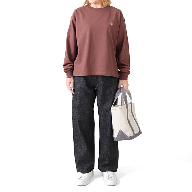 DANTON ダントン ワッペンロゴ ワイド ロンT DT-C0132 DT-C0133 長袖Tシャツ メンズ レディース
