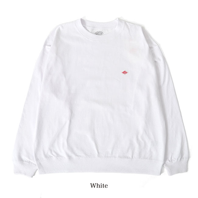DANTON ダントン リブ付き ワッペンロゴ ワイド ロンT DT-C0134 スウェットロンT 長袖Tシャツ メンズ