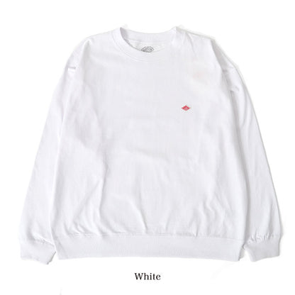 DANTON ダントン リブ付き ワッペンロゴ ワイド ロンT DT-C0134 スウェットロンT 長袖Tシャツ メンズ