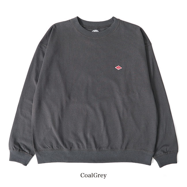 DANTON ダントン リブ付き ワッペンロゴ ワイド ロンT DT-C0134 スウェットロンT 長袖Tシャツ メンズ