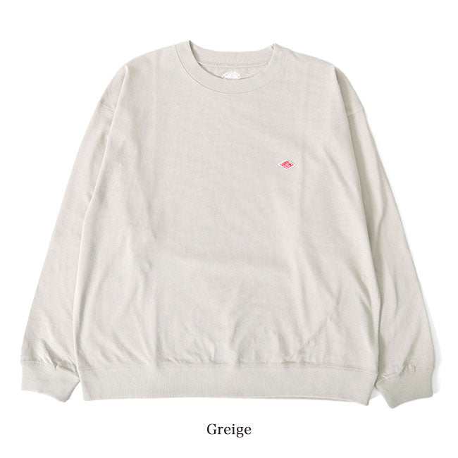DANTON ダントン リブ付き ワッペンロゴ ワイド ロンT DT-C0134 スウェットロンT 長袖Tシャツ メンズ