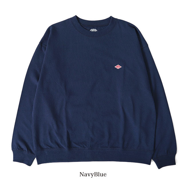DANTON ダントン リブ付き ワッペンロゴ ワイド ロンT DT-C0134 スウェットロンT 長袖Tシャツ メンズ