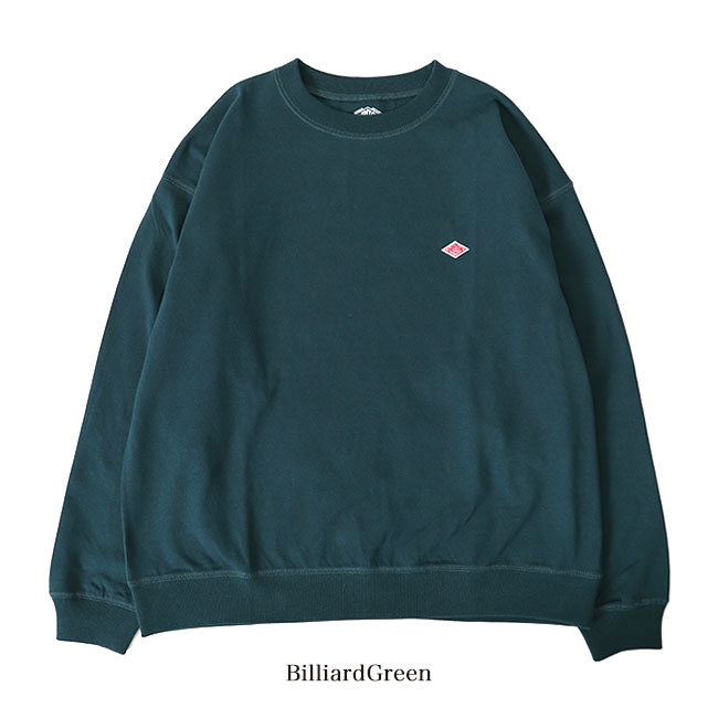 DANTON ダントン リブ付き ワッペンロゴ ワイド ロンT DT-C0134 スウェットロンT 長袖Tシャツ メンズ
