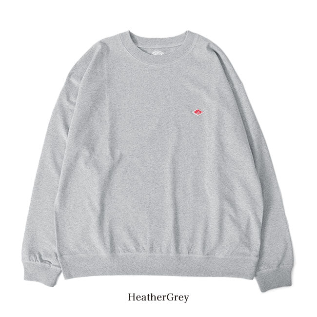 DANTON ダントン リブ付き ワッペンロゴ ワイド ロンT DT-C0134 スウェットロンT 長袖Tシャツ メンズ
