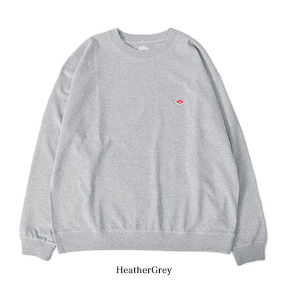 DANTON ダントン リブ付き ワッペンロゴ ワイド ロンT DT-C0134 スウェットロンT 長袖Tシャツ メンズ