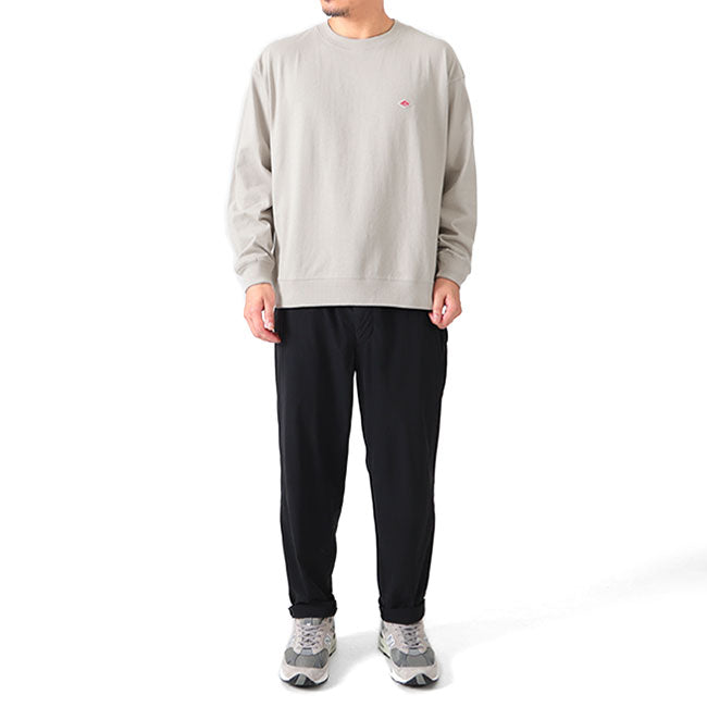 DANTON ダントン リブ付き ワッペンロゴ ワイド ロンT DT-C0134 スウェットロンT 長袖Tシャツ メンズ