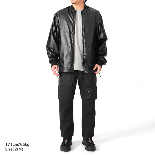 White Mountaineering DOUBLEFACE FAUX LEATHER REVERSIBLE MA-1 WM2373214