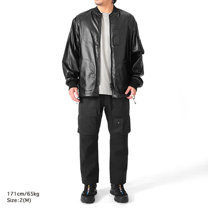 White Mountaineering DOUBLEFACE FAUX LEATHER REVERSIBLE MA-1 WM2373214