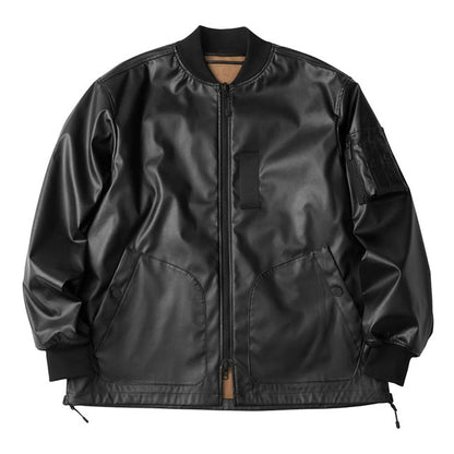 White Mountaineering DOUBLEFACE FAUX LEATHER REVERSIBLE MA-1 WM2373214