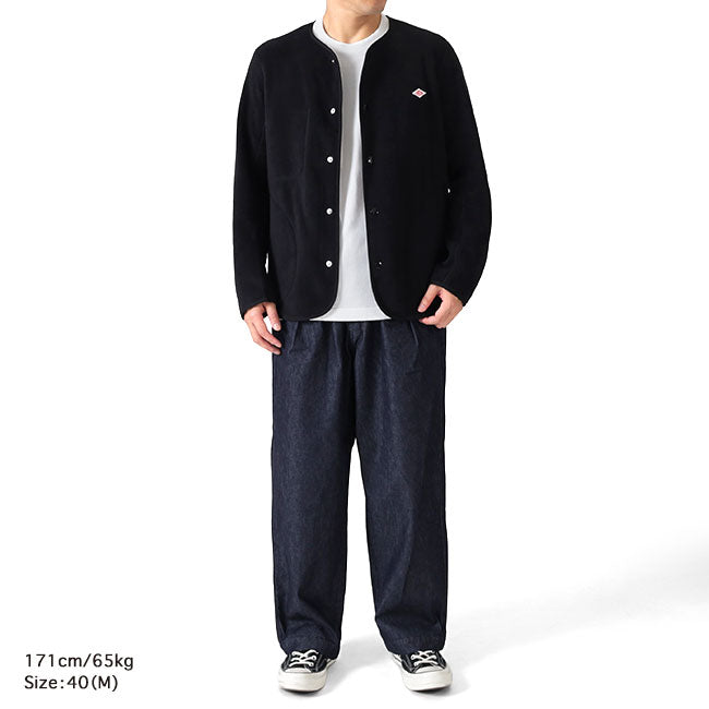 DANTON ダントン フリース ノーカラー ジャケット カーディガン JD-8939 (メンズ)