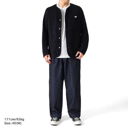 DANTON ダントン フリース ノーカラー ジャケット カーディガン JD-8939 (メンズ)