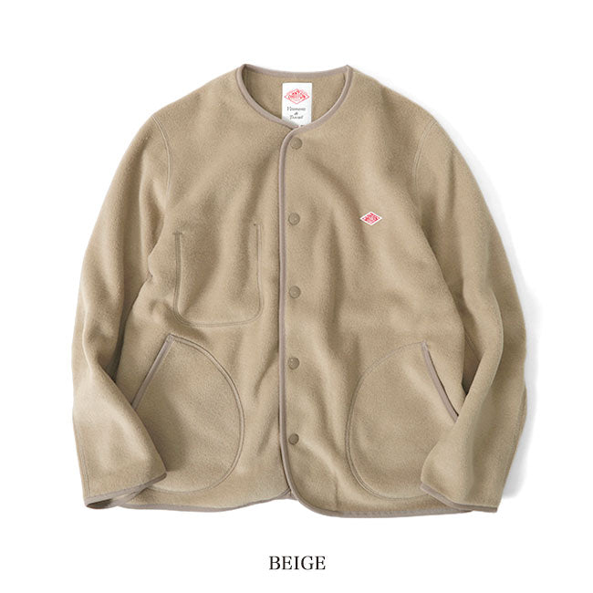 DANTON ダントン フリース ノーカラー ジャケット カーディガン JD-8939 (メンズ)