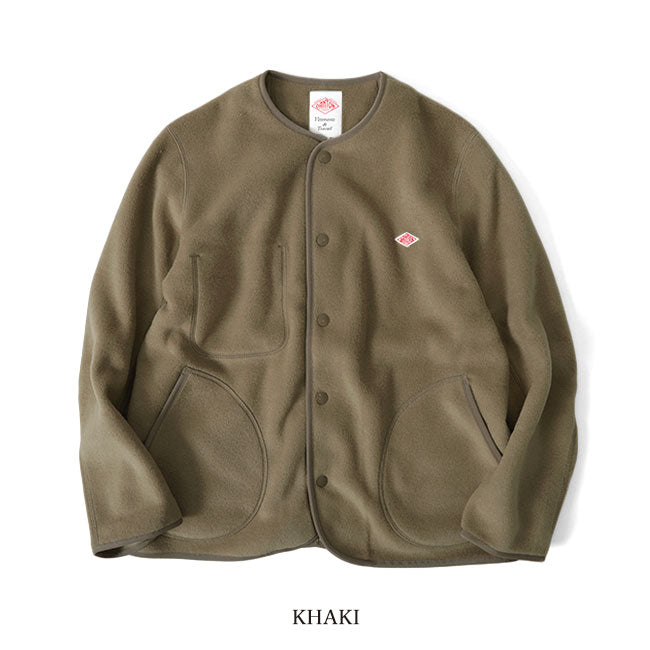 DANTON ダントン フリース ノーカラー ジャケット カーディガン JD-8939 (メンズ)