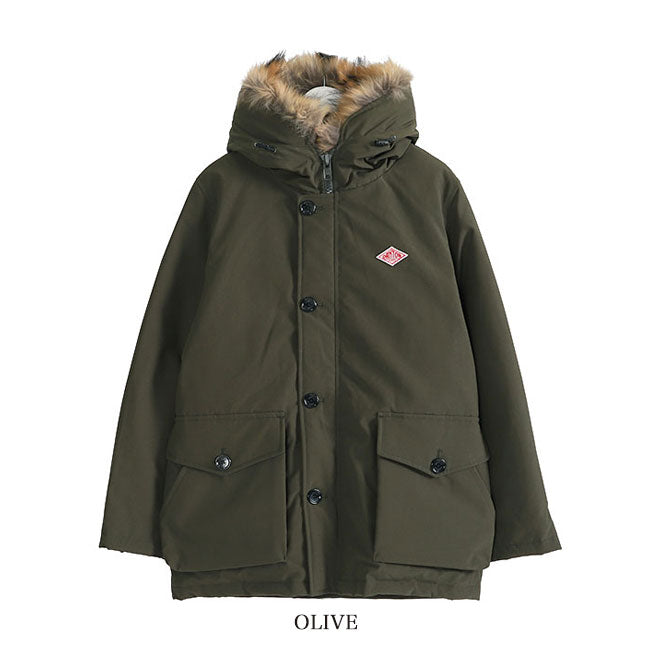 DANTON ダントン ファー付き フードミドル丈 ダウンジャケット JD-8535 LAS メンズ