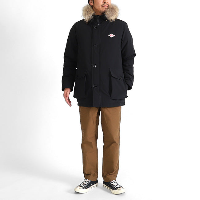 DANTON ダントン ファー付き フードミドル丈 ダウンジャケット JD-8535 LAS メンズ