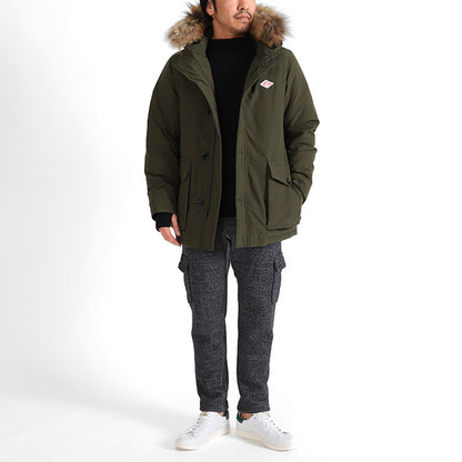 DANTON ダントン ファー付き フードミドル丈 ダウンジャケット JD-8535 LAS メンズ