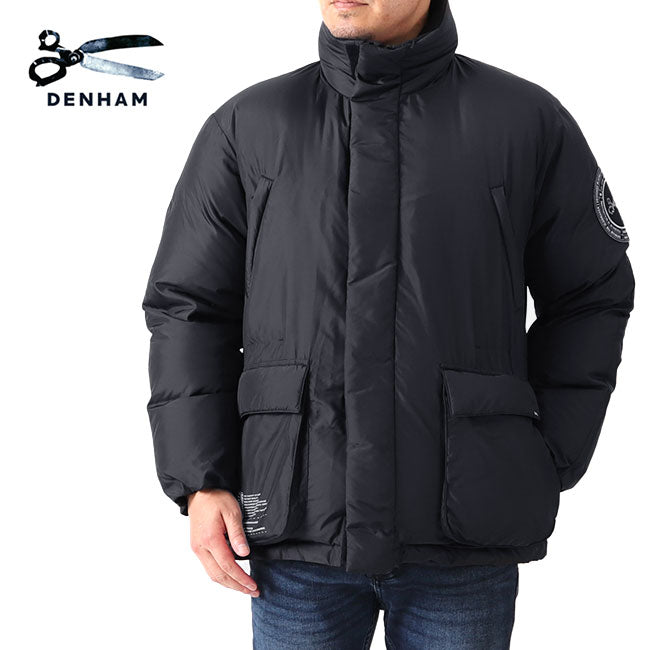 DENHAM デンハム シザーロゴワッペン フード内蔵 スタンドカラー ダウンジャケット D.N.H.M DOWN メンズ