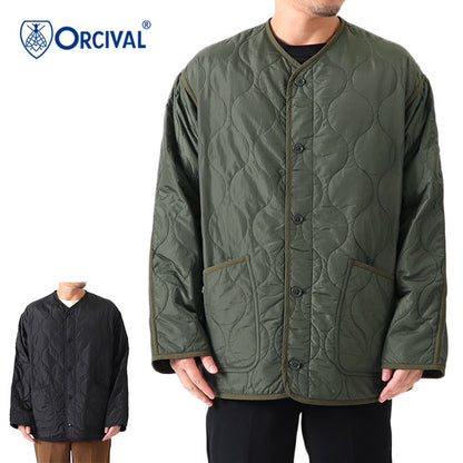 ORCIVAL オーシバル キルト カラーレスジャケット OR-A0091 NYR ノーカラー 中綿ジャケット メンズ