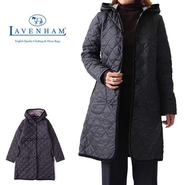 別注カラー LAVENHAM ラベンハム BRUNDON ブランドン ラブンスター キルティングコー ロングコート (レディース)