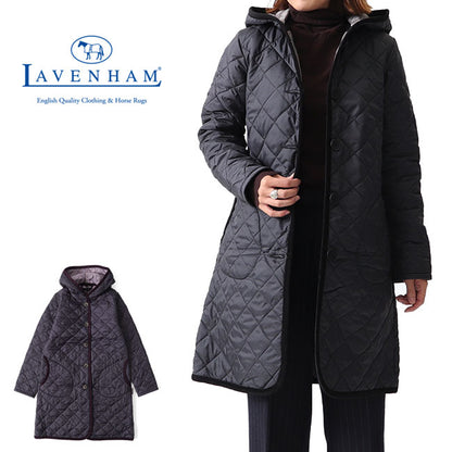 別注カラー LAVENHAM ラベンハム BRUNDON ブランドン ラブンスター キルティングコー ロングコート (レディース)