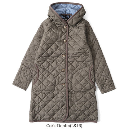 別注カラー LAVENHAM ラベンハム BRUNDON ブランドン ラブンスター キルティングコー ロングコート (レディース)