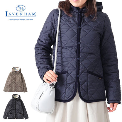 50周年限定モデル LAVENHAM ラベンハム CRAYDON クレイドン リバティ ショート丈 フード付き キルティングジャケット 花柄 マリア (レディース)