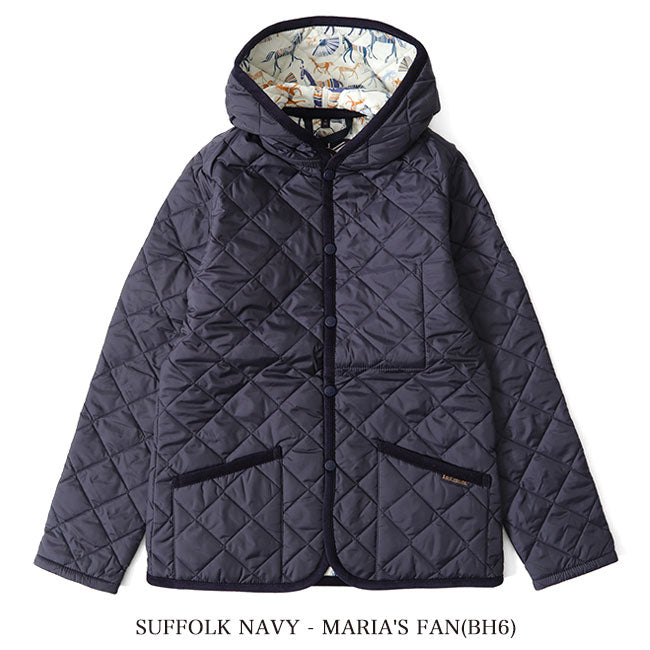 50周年限定モデル LAVENHAM ラベンハム CRAYDON クレイドン リバティ ショート丈 フード付き キルティングジャケット 花柄 マリア (レディース)