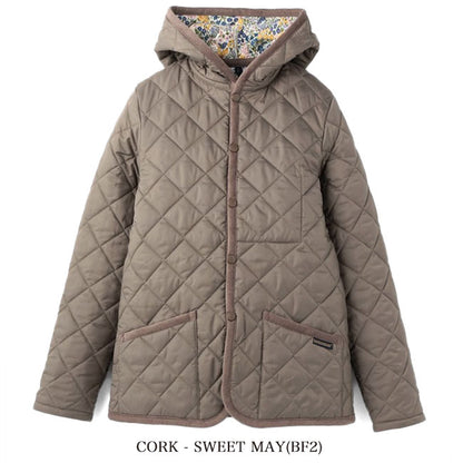 50周年限定モデル LAVENHAM ラベンハム CRAYDON クレイドン リバティ ショート丈 フード付き キルティングジャケット 花柄 マリア (レディース)